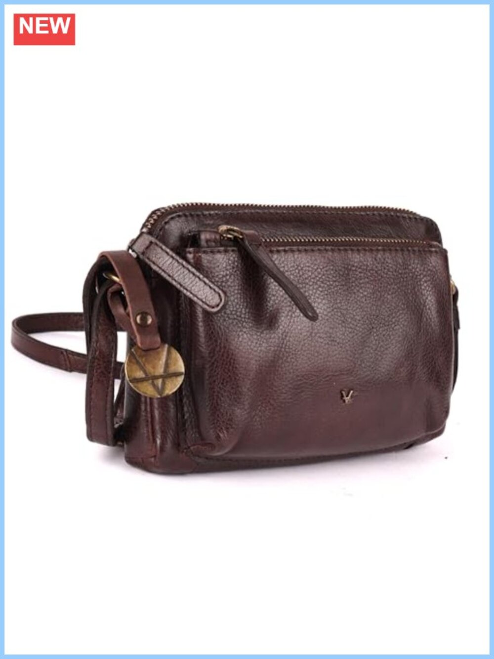 Genuine Italian Leather Small Crossbody Sling Bag RFID